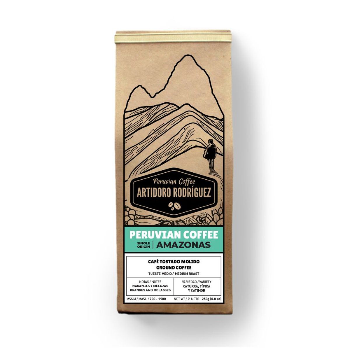ARTIDORO RODRIGUEZ CAFE - Café Artidoro Rodríguez Café Origen Amazonas Molido Empaque 250 g