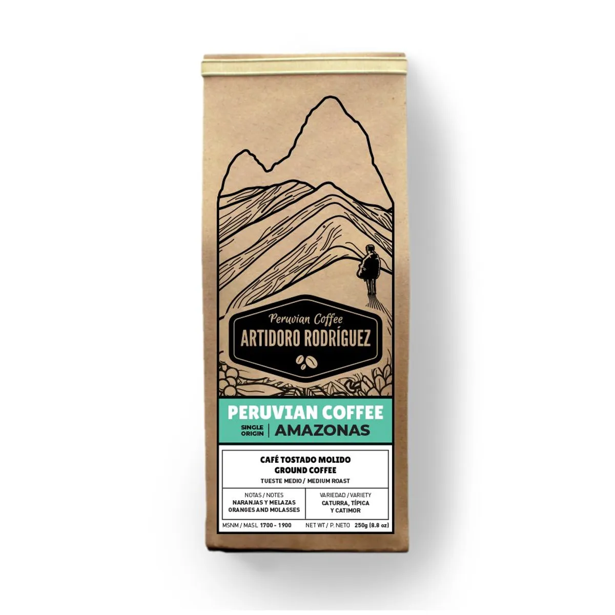 ARTIDORO RODRIGUEZ CAFE - Café Artidoro Rodríguez Café Origen Amazonas Molido Empaque 250 g