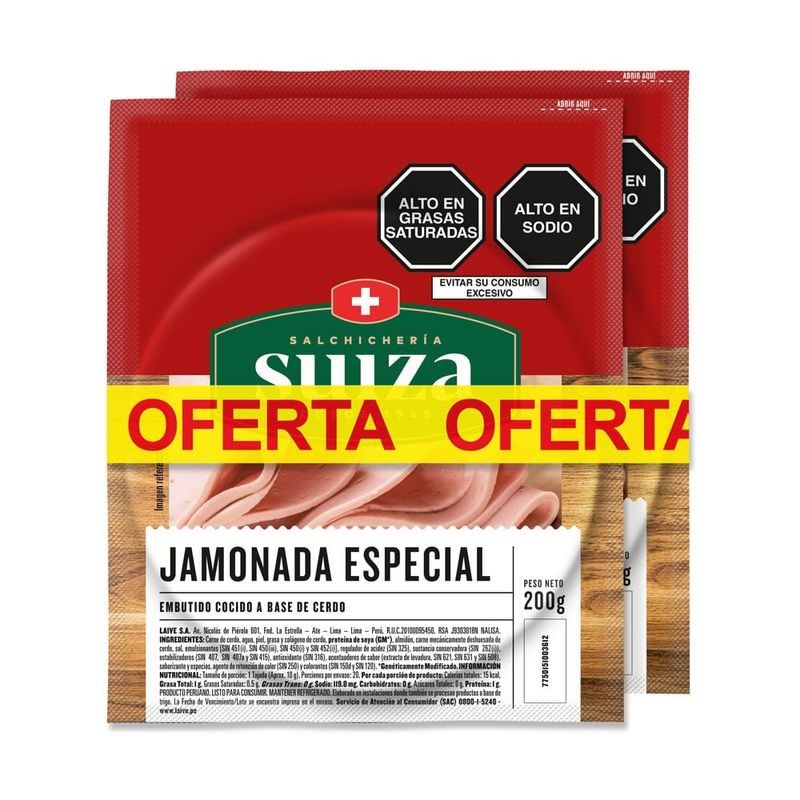 SUIZA - PACK JAMONADA ESPECIAL 200G + 200G SUIZA