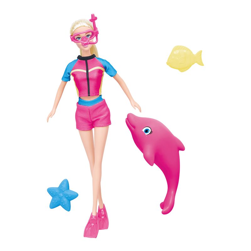 KIDS'N PLAY - Muñeca Fashion Buceo con Delfín