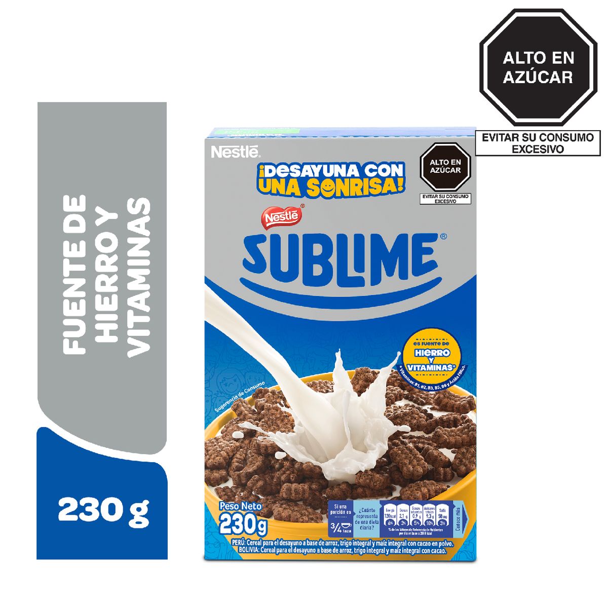 SUBLIME - Cereal Nestlé Sublime Trigo Maíz Cacao Caja 230 g
