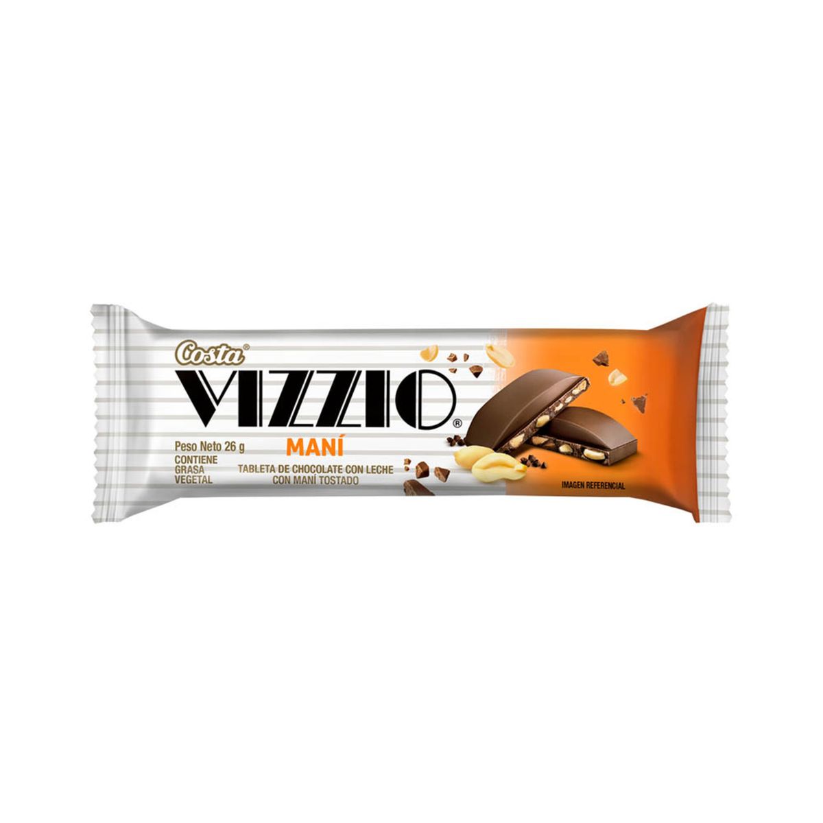 COSTA - Chocolate Vizzio  Costa Con Maní  Empaque 26 g
