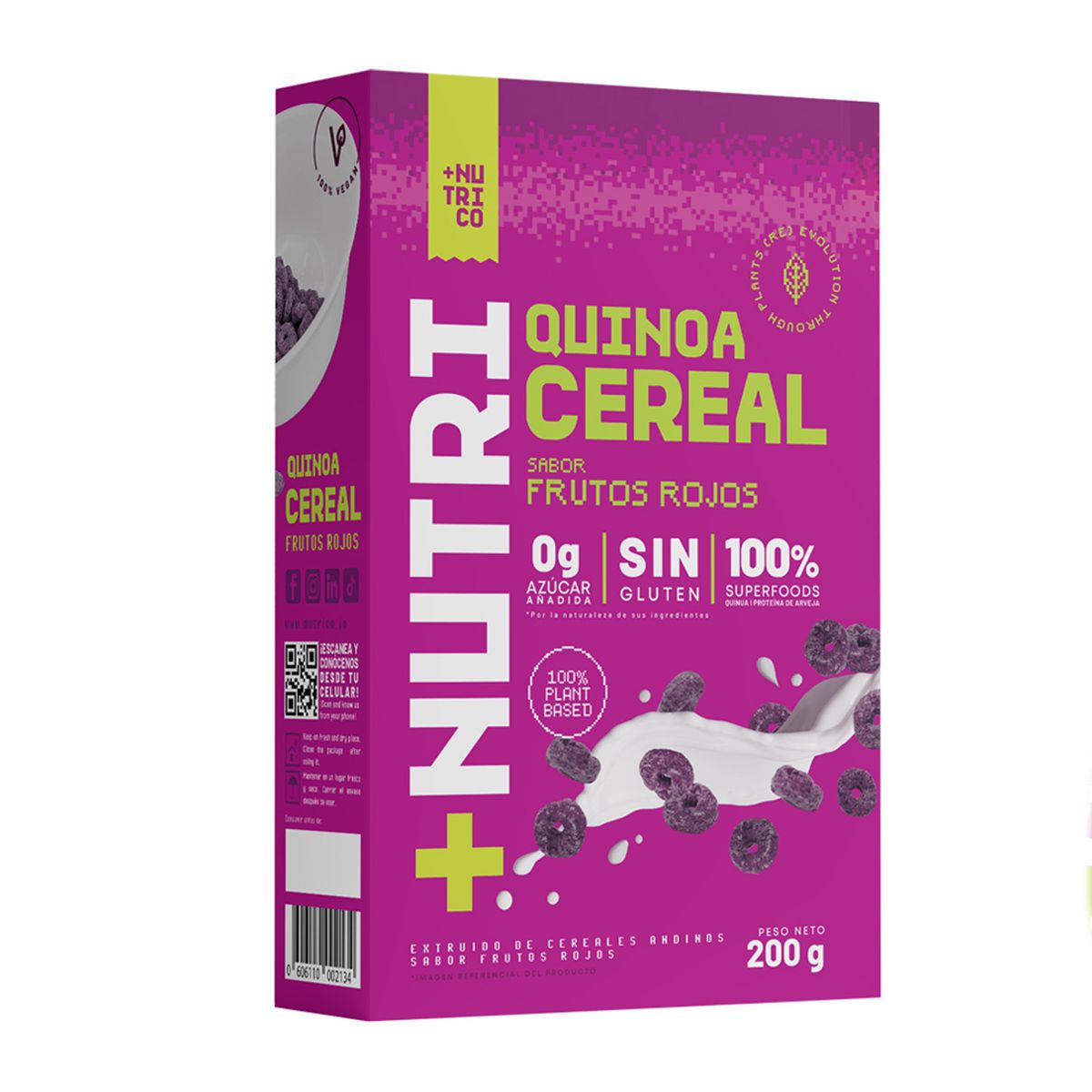 NUTRI CO - Cereal NutriCo Frutos Rojos Caja 200 g