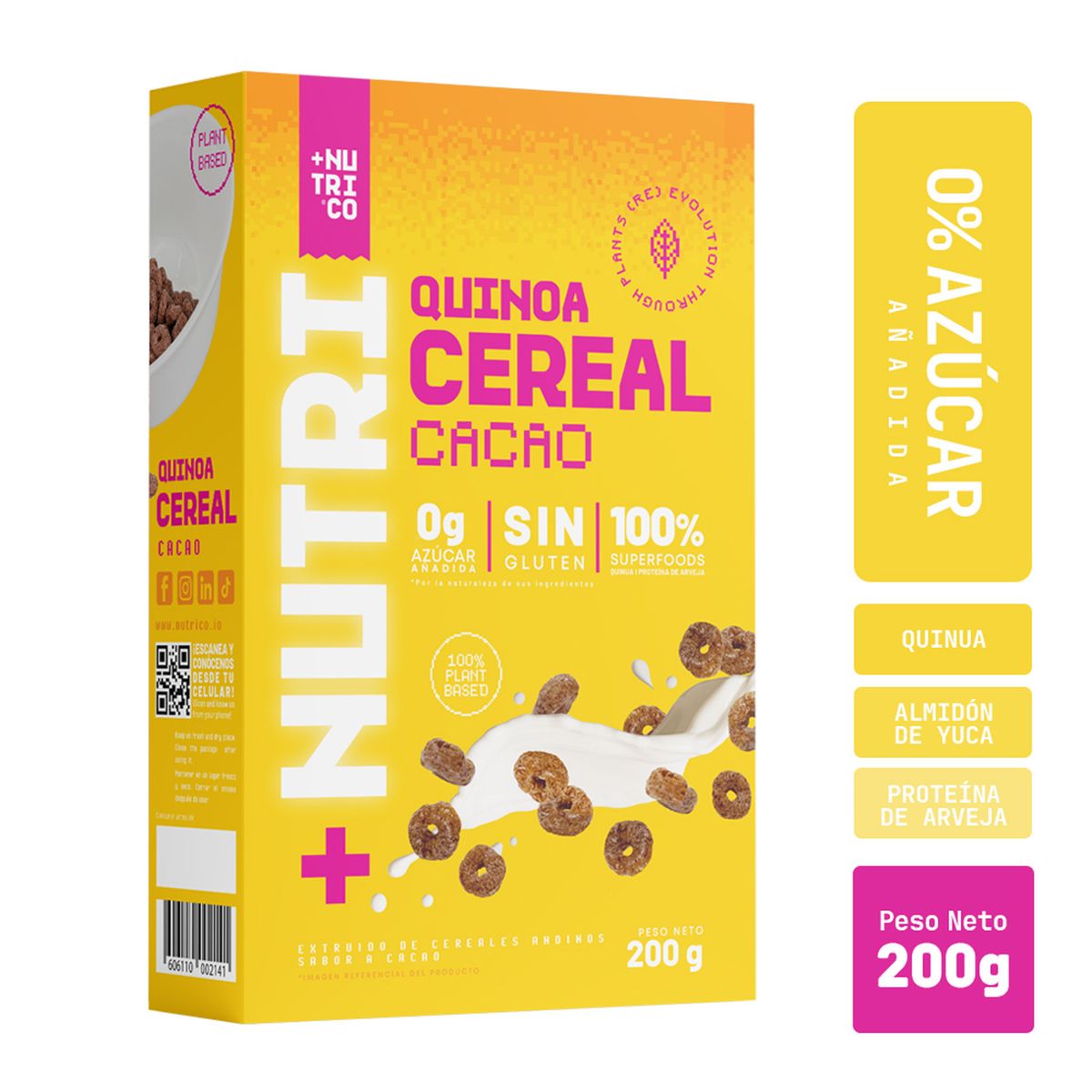 NUTRI CO - Cereal NutriCo Cacao Caja 200 g