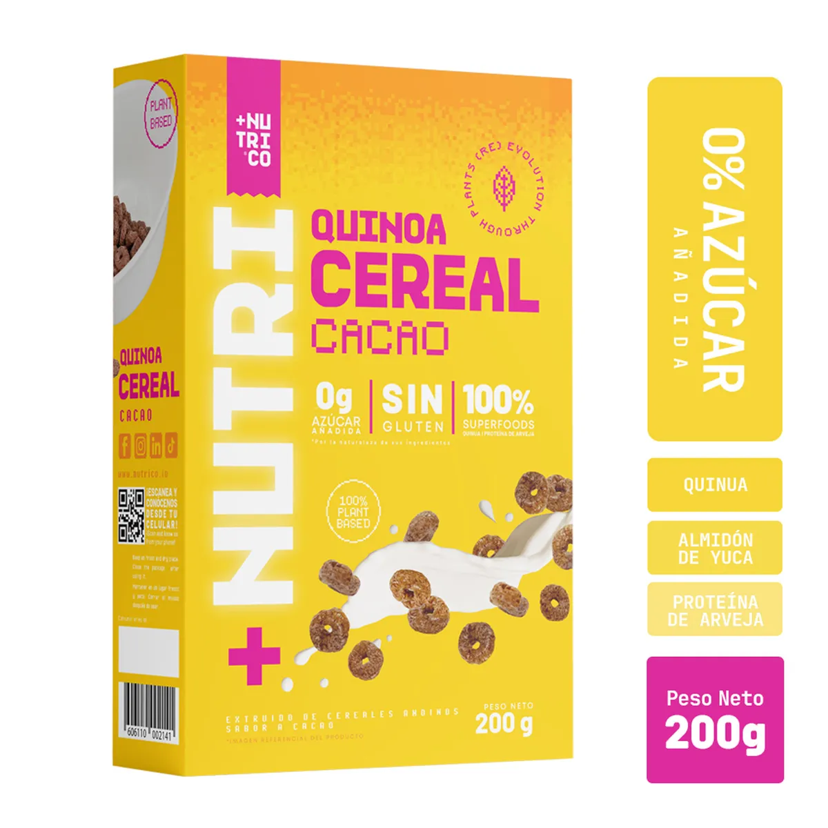 NUTRI CO - Cereal NutriCo Cacao Caja 200 g