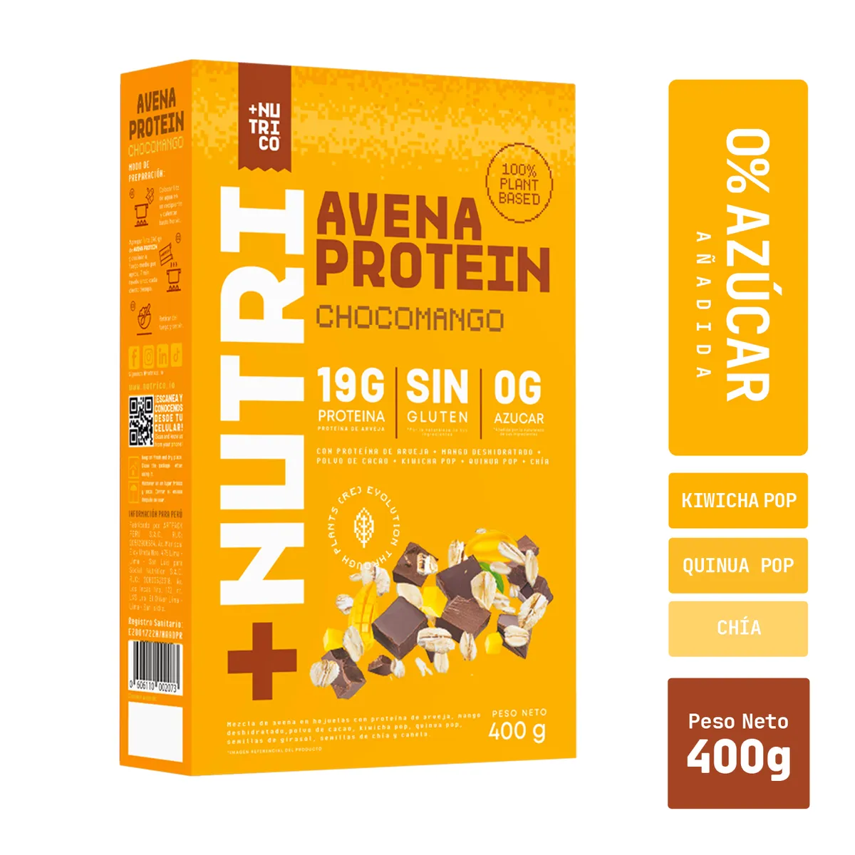NUTRI CO - Avena NutriCo Chocomango Caja 400 g