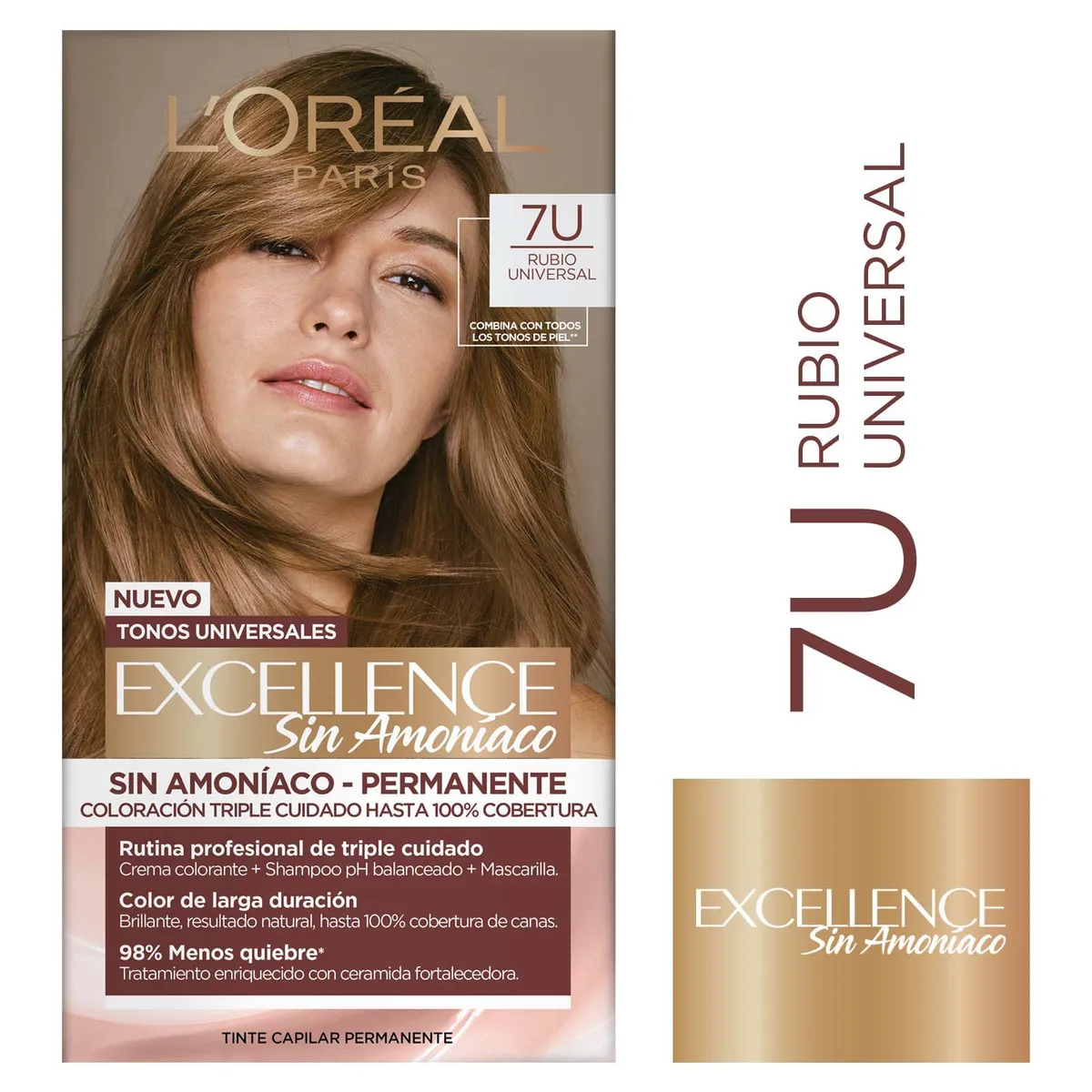 EXCELLENCE - Tinte Excellence Sin Amoniaco Tono 7U Rubio