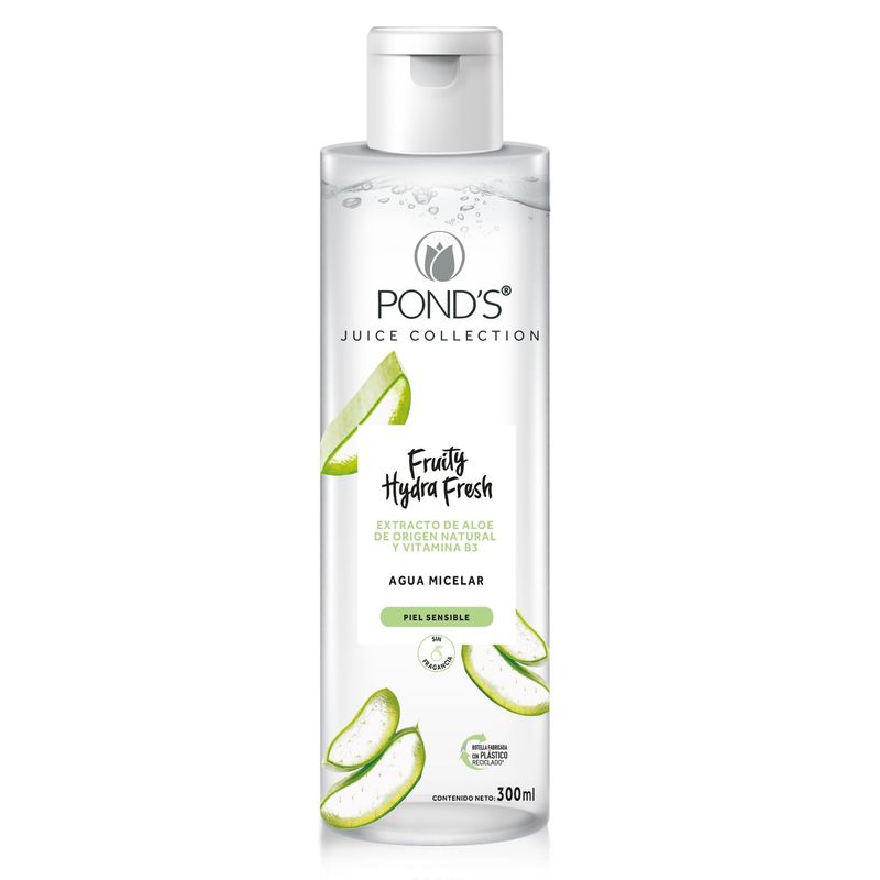 PONDS - Agua Micelar Ponds Fruity Hydra Fresh Aloe Envase 300 mL