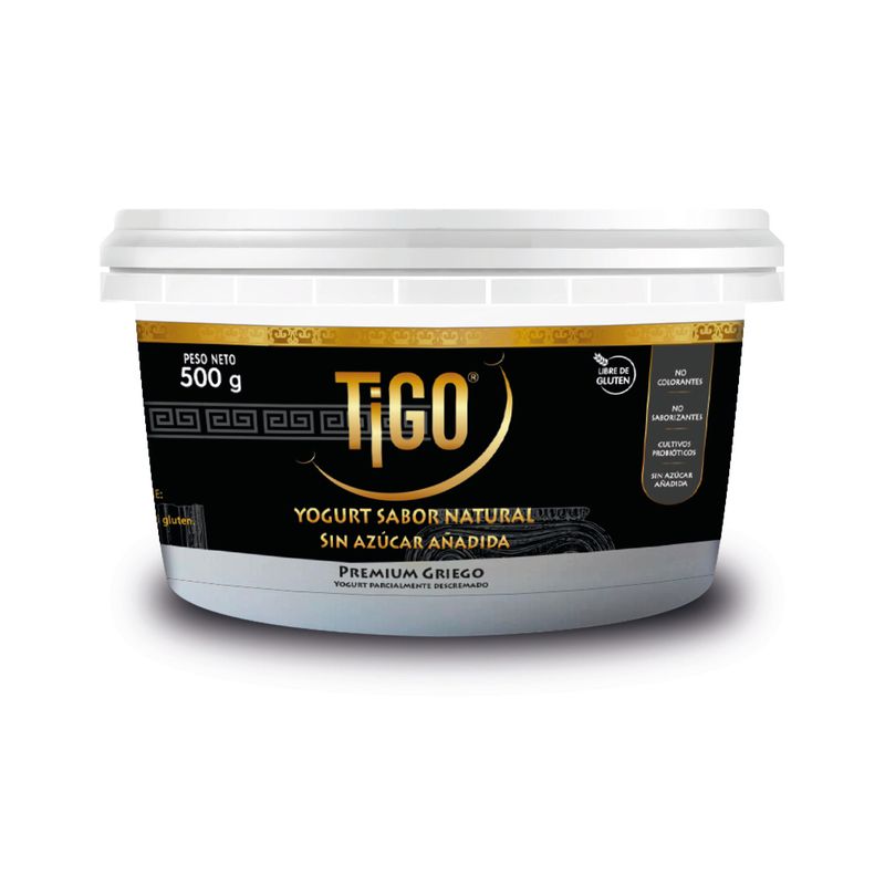 TIGO - Tigo Yogurt Griego Natural Sin Azucar 500G