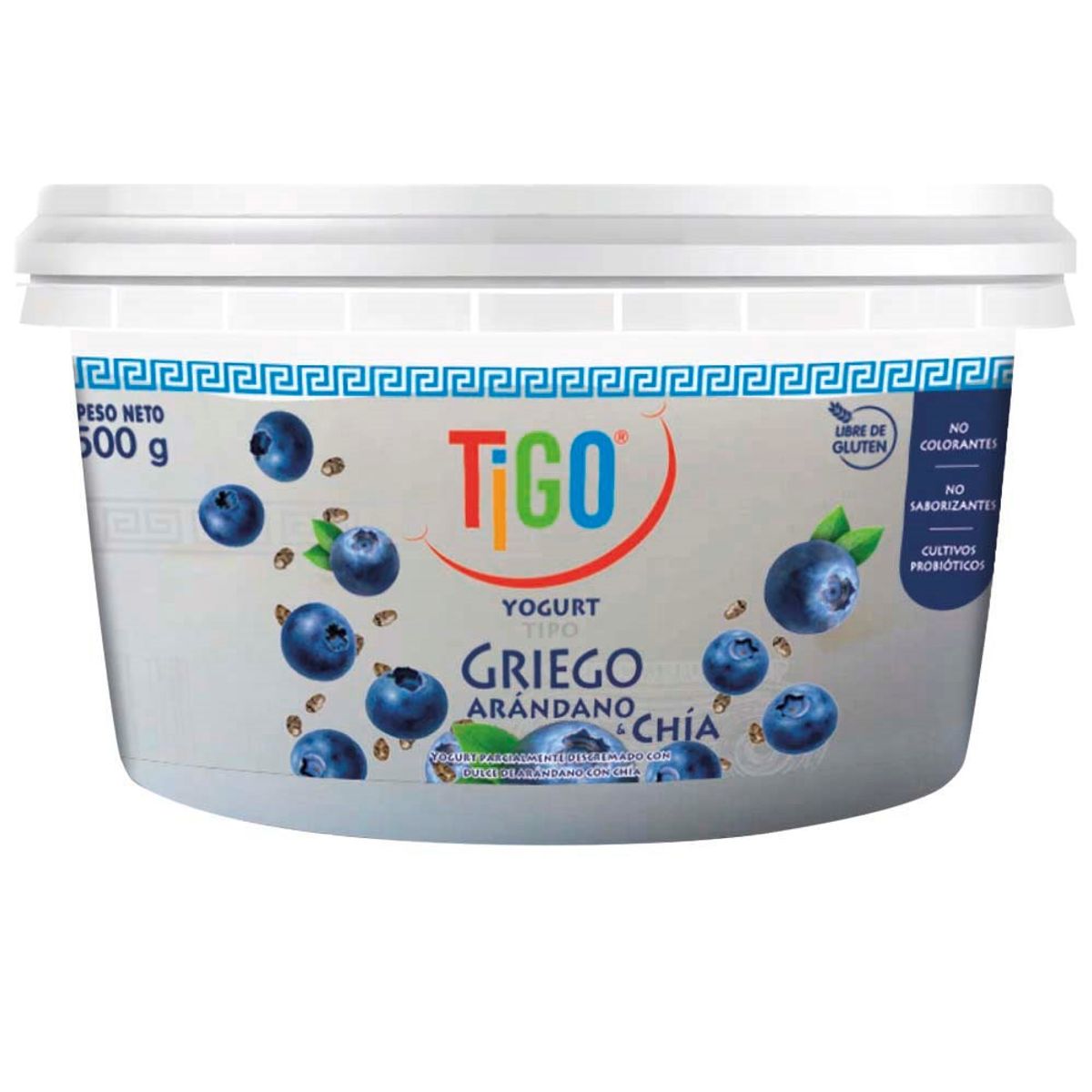 TIGO - Yogurt Griego Tigo Arándano con Chía Envase 500 g