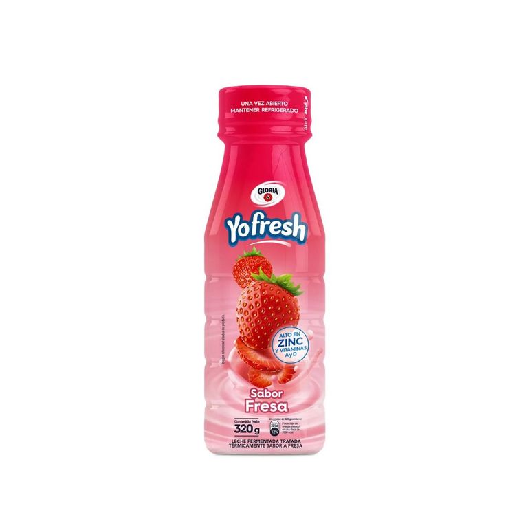 Bebida Láctea Gloria Yofresh Sabor Fresa Botella 320 g | Tottus Perú