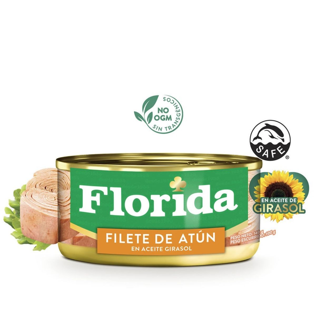 FLORIDA - Filete de Atún Florida en Aceite de Girasol Lata 140 g