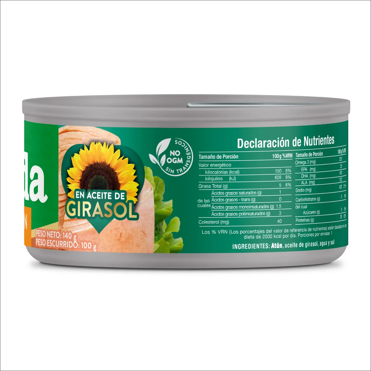 FLORIDA - Filete de Atún Florida en Aceite de Girasol Lata 140 g