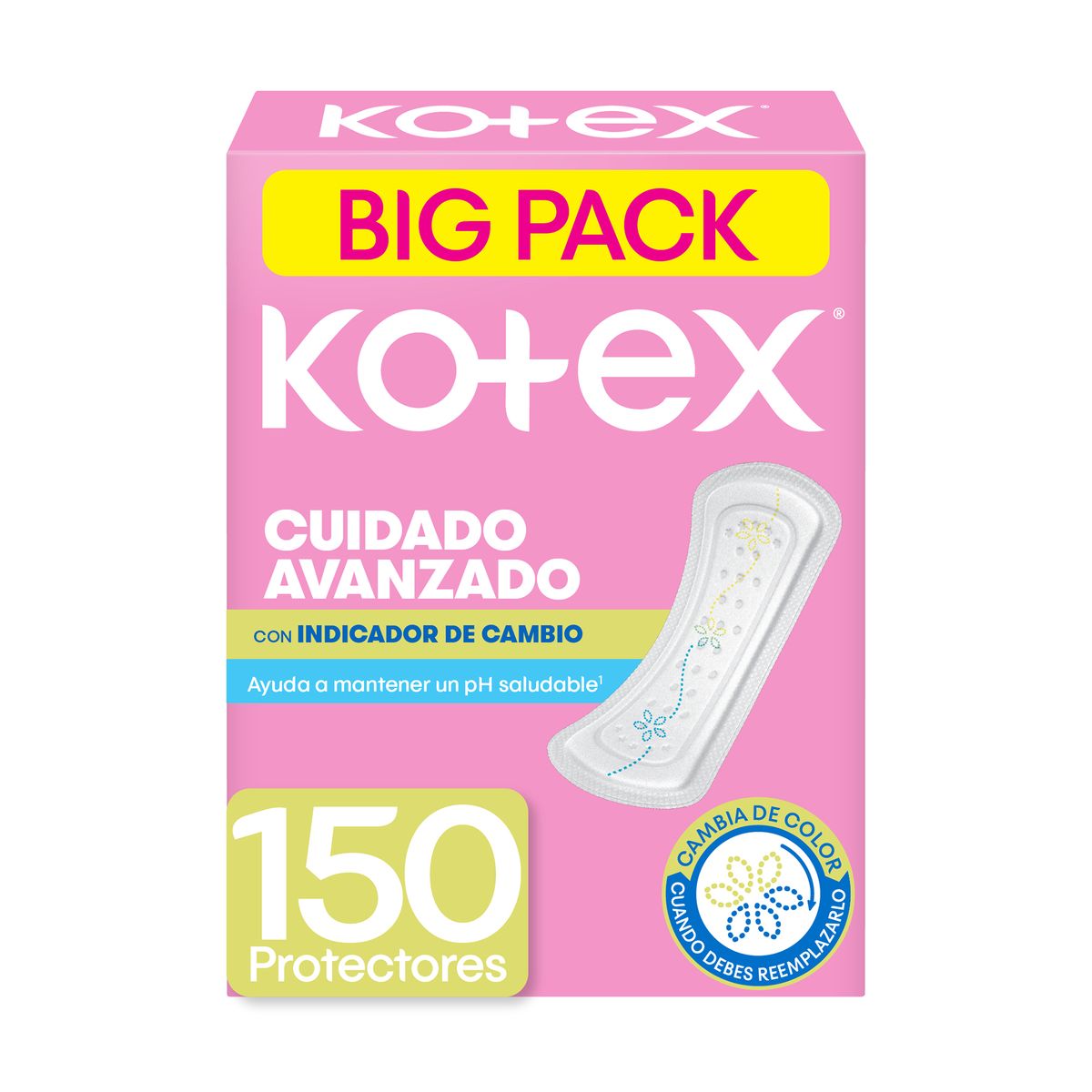 KOTEX - Protectores Diarios Kotex Indicador PH Empaque 150 Und