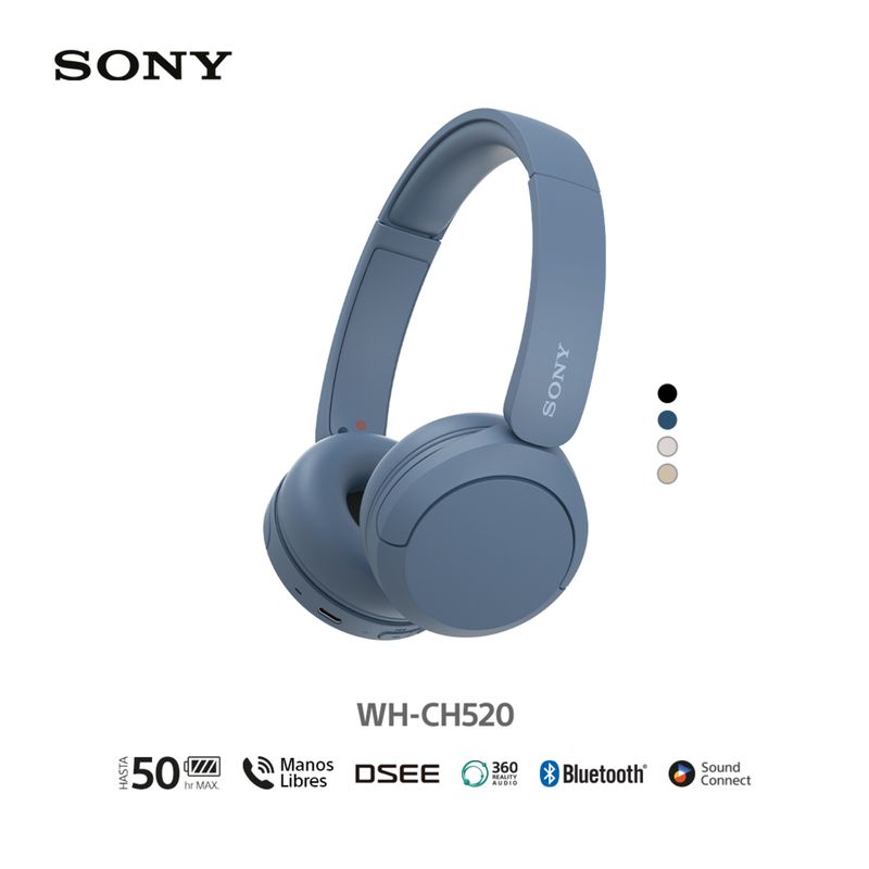 SONY - Sony Audífonos Bluetooth WH-CH520 Azul