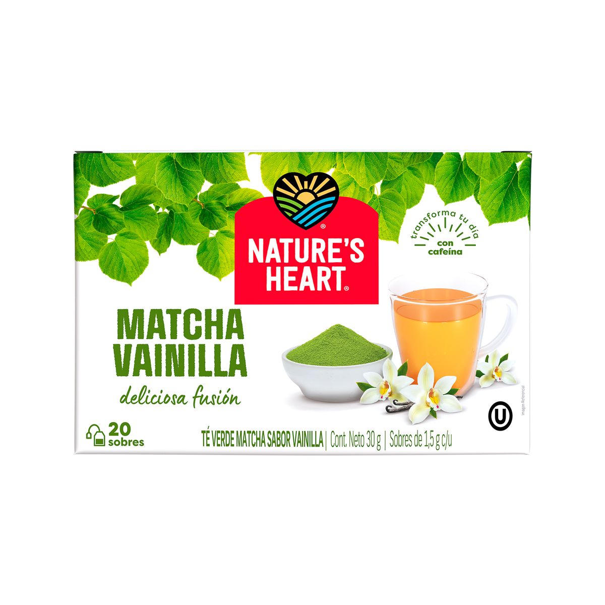 NATURES HEART - Infusión Natures Heart Matcha Vainilla Caja 20 Sobres