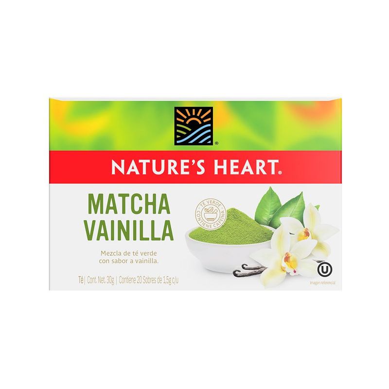 NATURES HEART - Infusión Natures Heart Matcha Vainilla Caja 20 Sobres