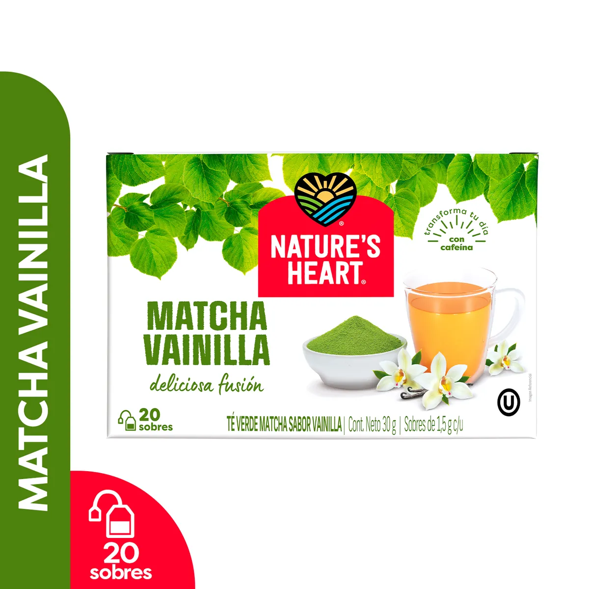 NATURES HEART - Infusión Natures Heart Matcha Vainilla Caja 20 Sobres