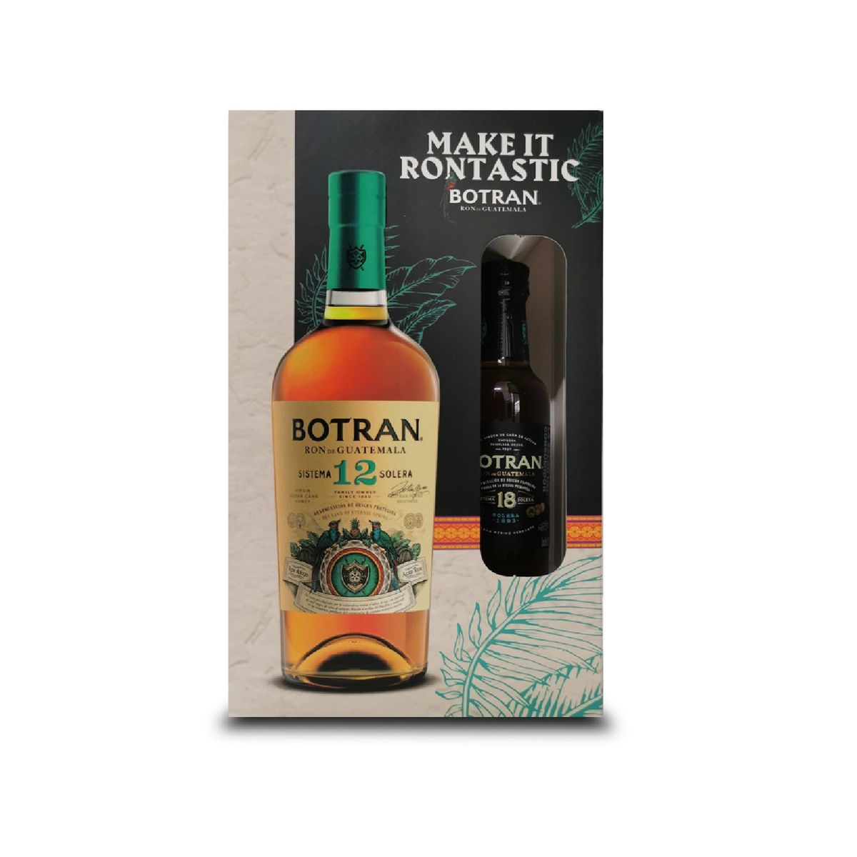 BOTRAN - Ron Botran 12 Años 750 mL + Botran 18 Años 200 mL