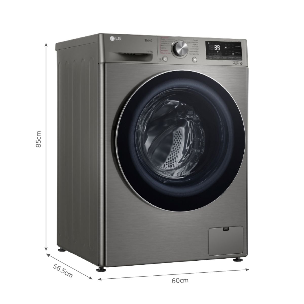 LG - Lavaseca 11 Kg 7 Kg AI Dd Plateada