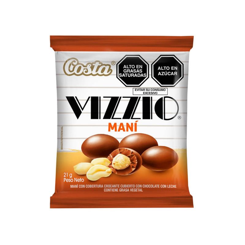 COSTA - Chocolate Vizzio  Costa Con Maní  Bolsa 21 g