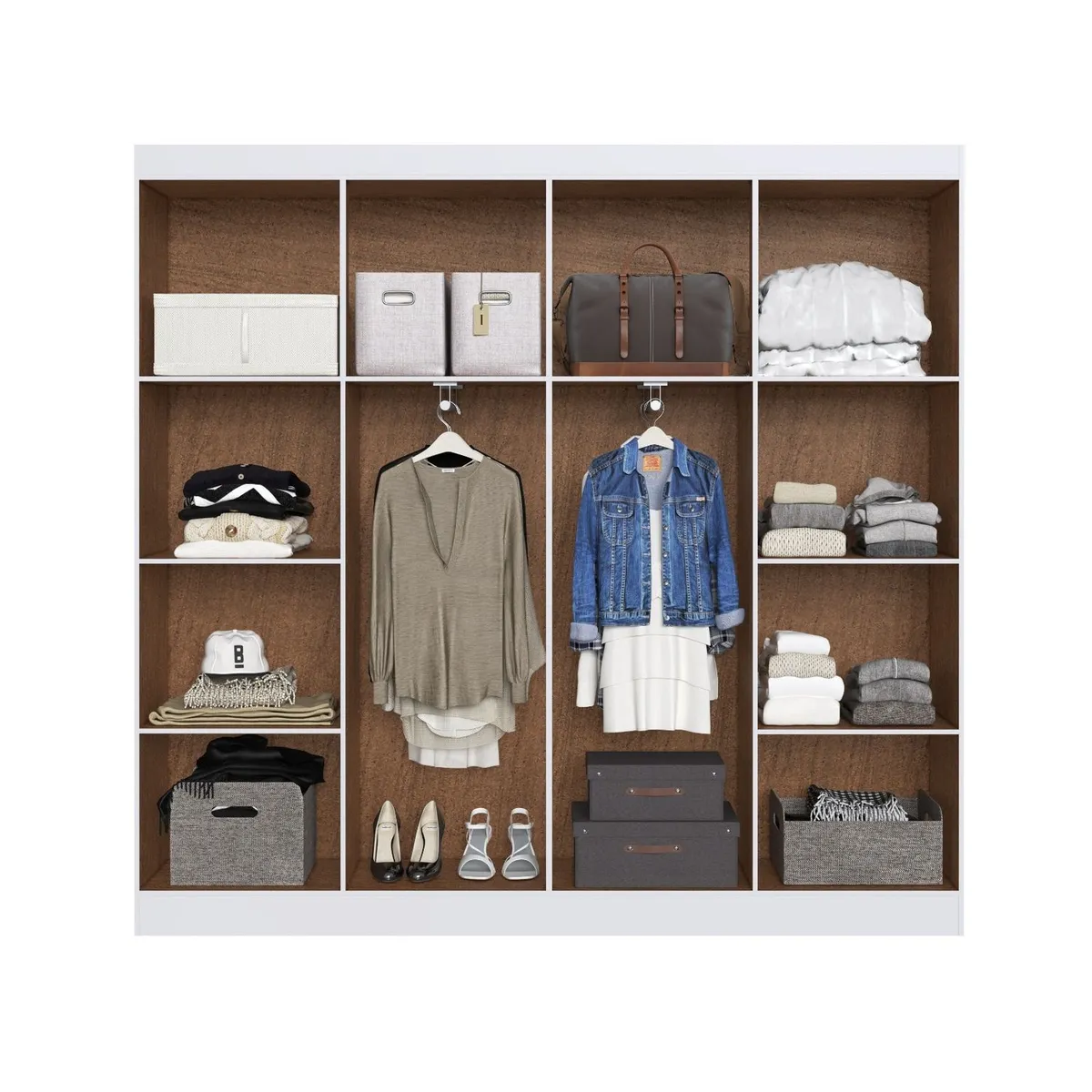 CASA JOVEN - ROPERO 8 PUERTAS BLANCO