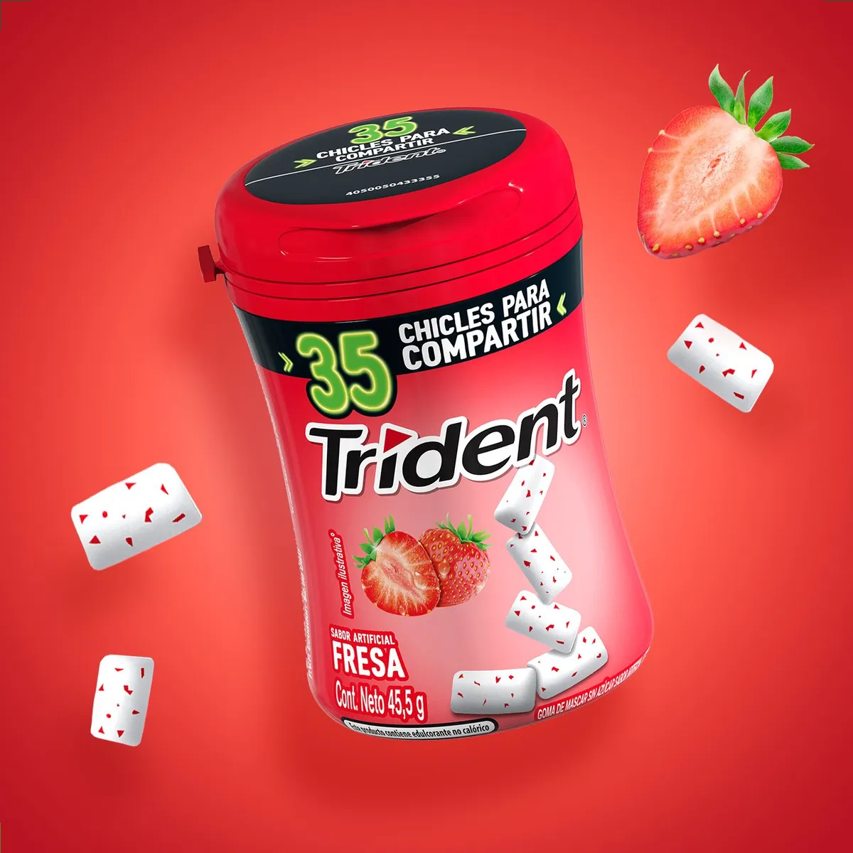 TRIDENT - Trident Botella Fresa 45.5g
