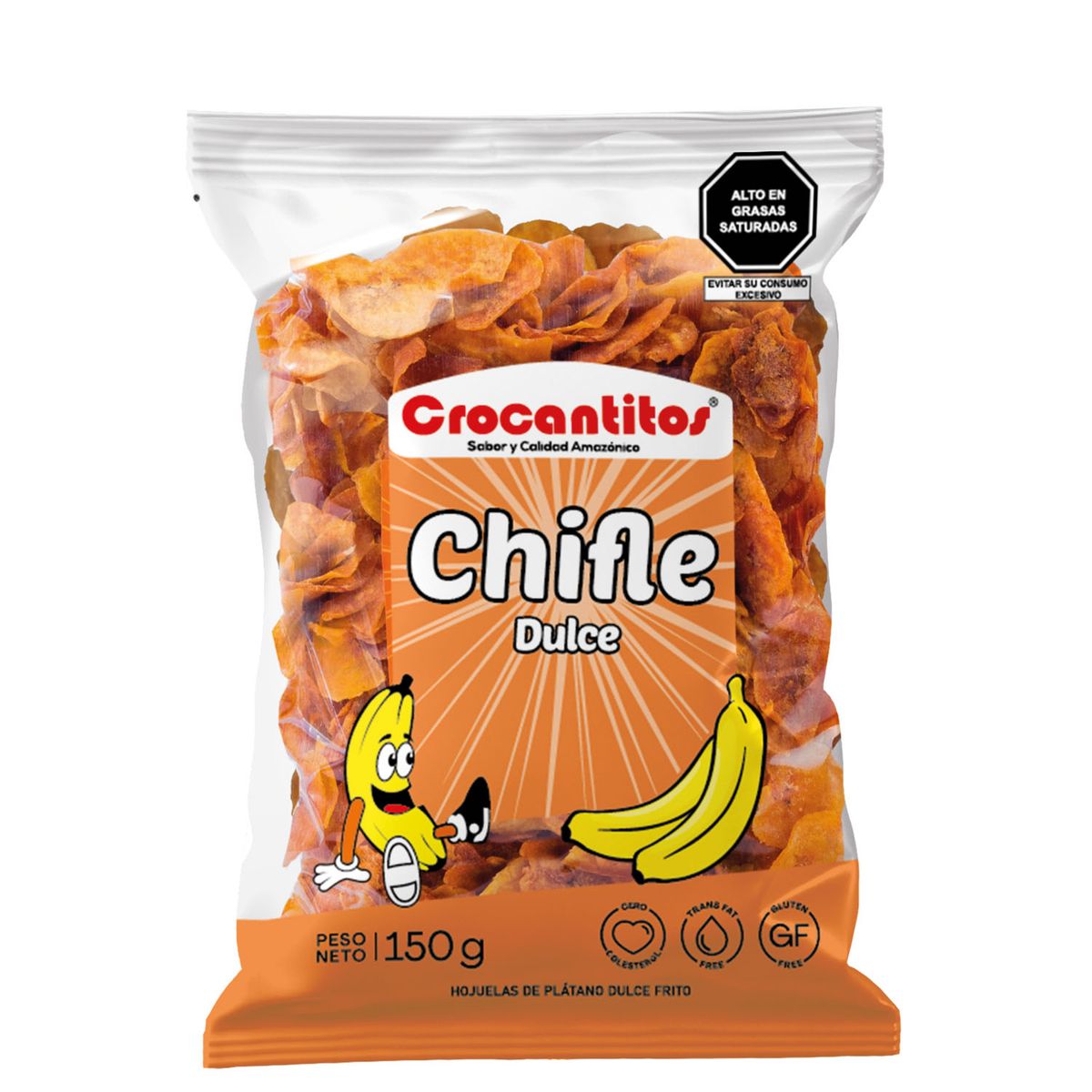 CROCANTITOS - Hojuelas de Plátano Crocantitos Dulce Frito Empaque 150 g