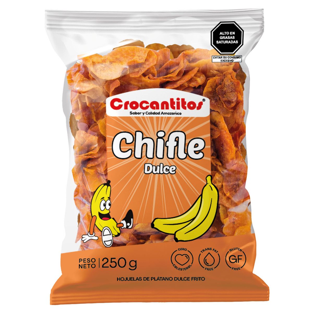 CROCANTITOS - Hojuelas de Plátano Crocantitos Dulce Frito Empaque 250 g