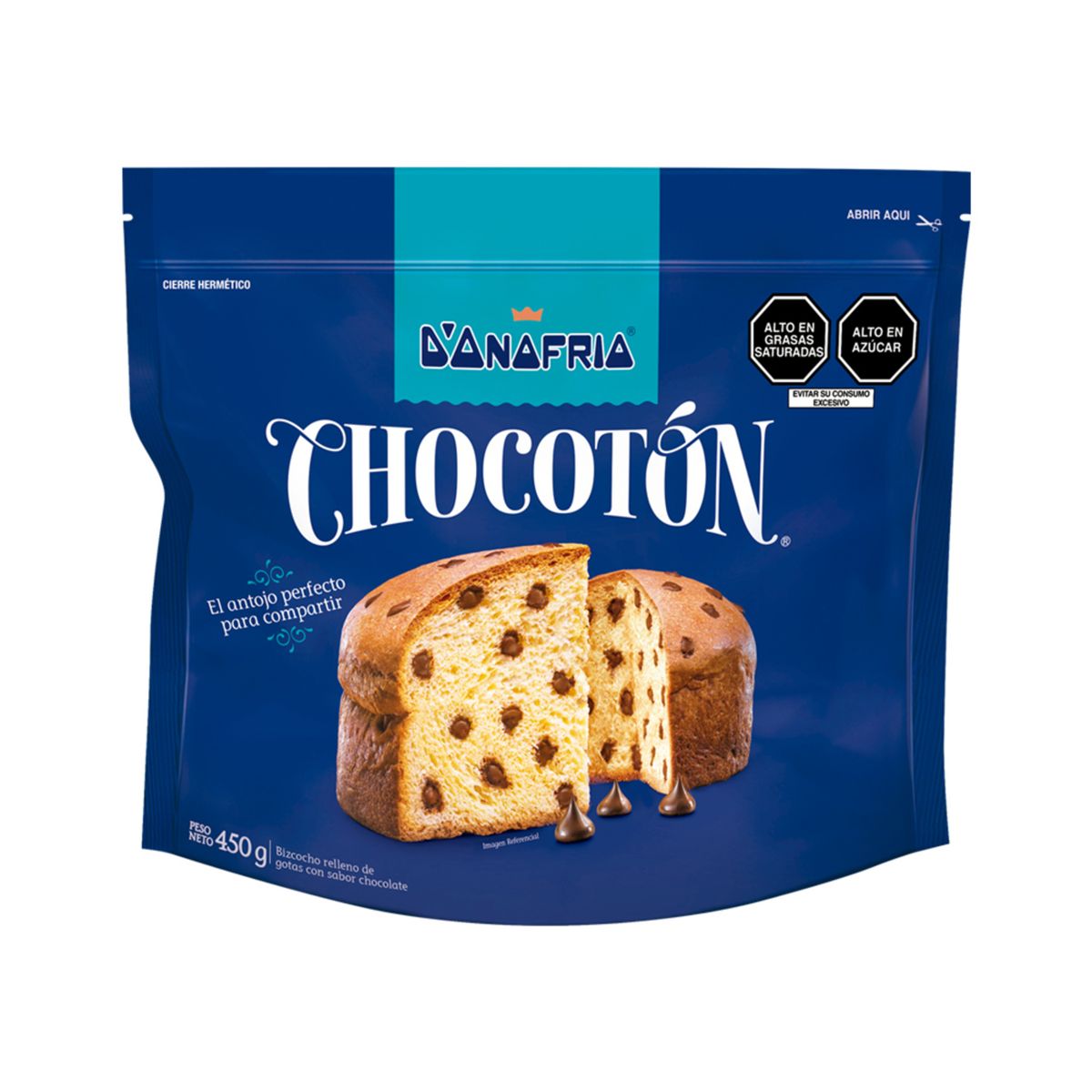 DONOFRIO - Bizcocho Donofrio Chocotón con Gotas de Chocolate Bolsa 450 g