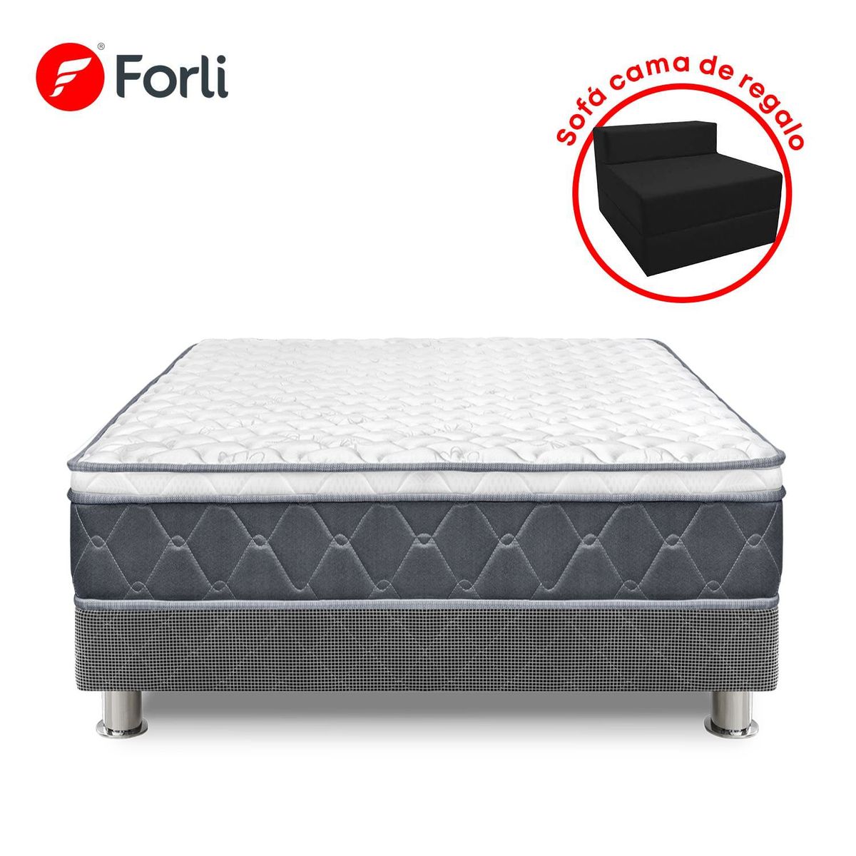 FORLI - Cama Americana Vento 1.5 Plz + Sofa Cama