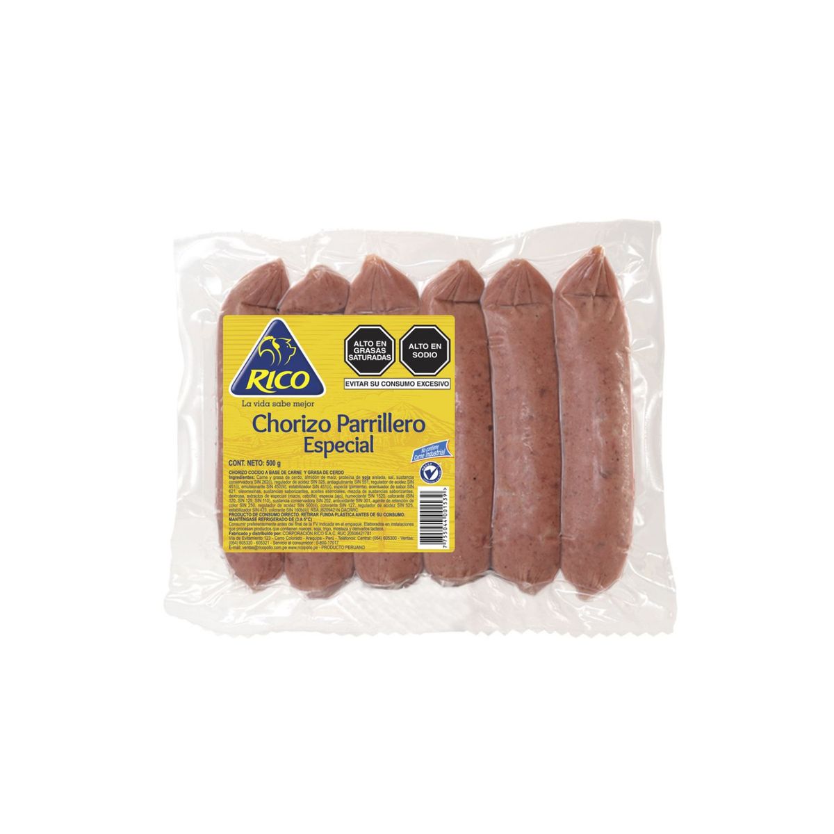 RICO - Chorizo Parrillero Especial Rico Empaque 500 g