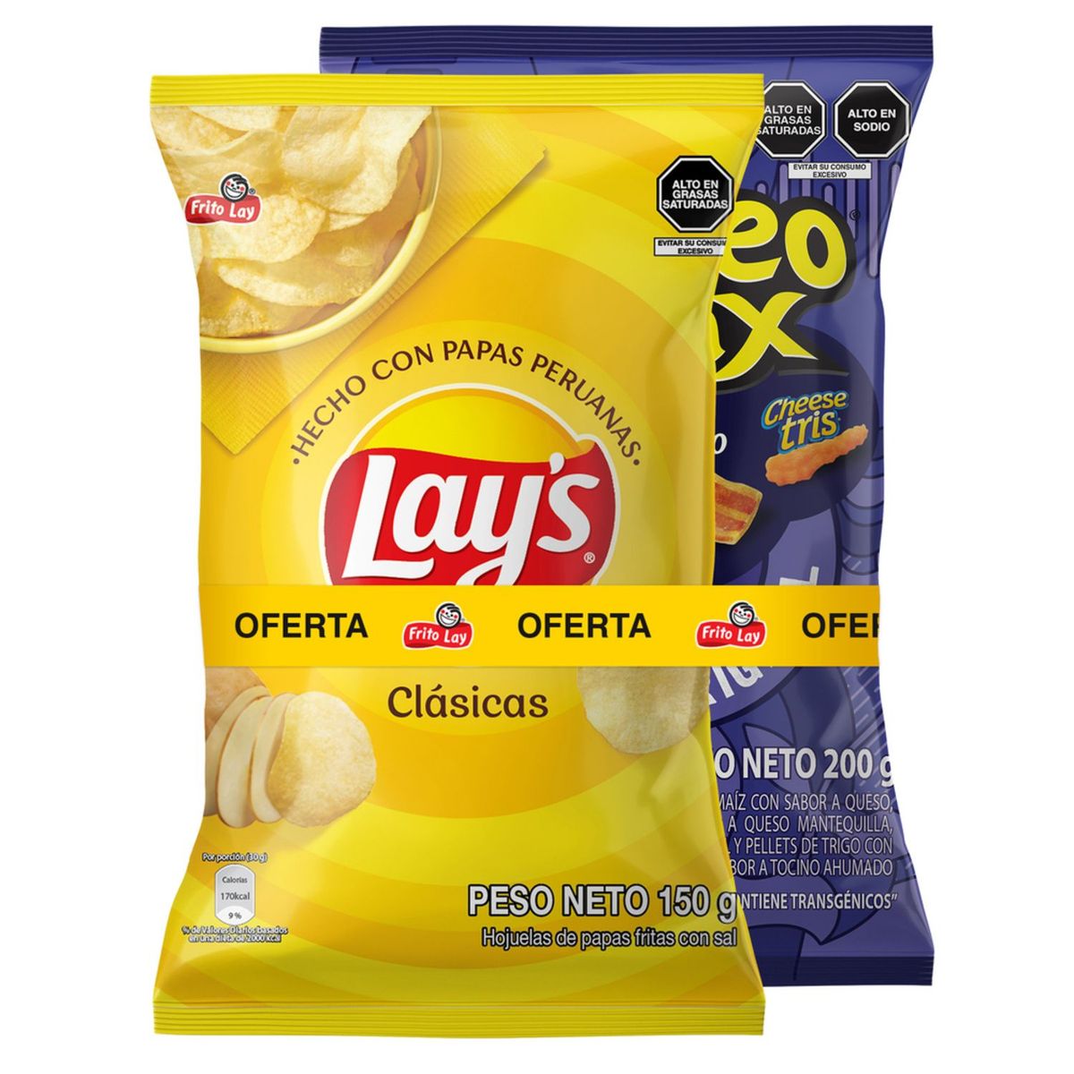 LAYS - Pack Papas Lay's Clásicas 150g y Piqueo Snax 200g