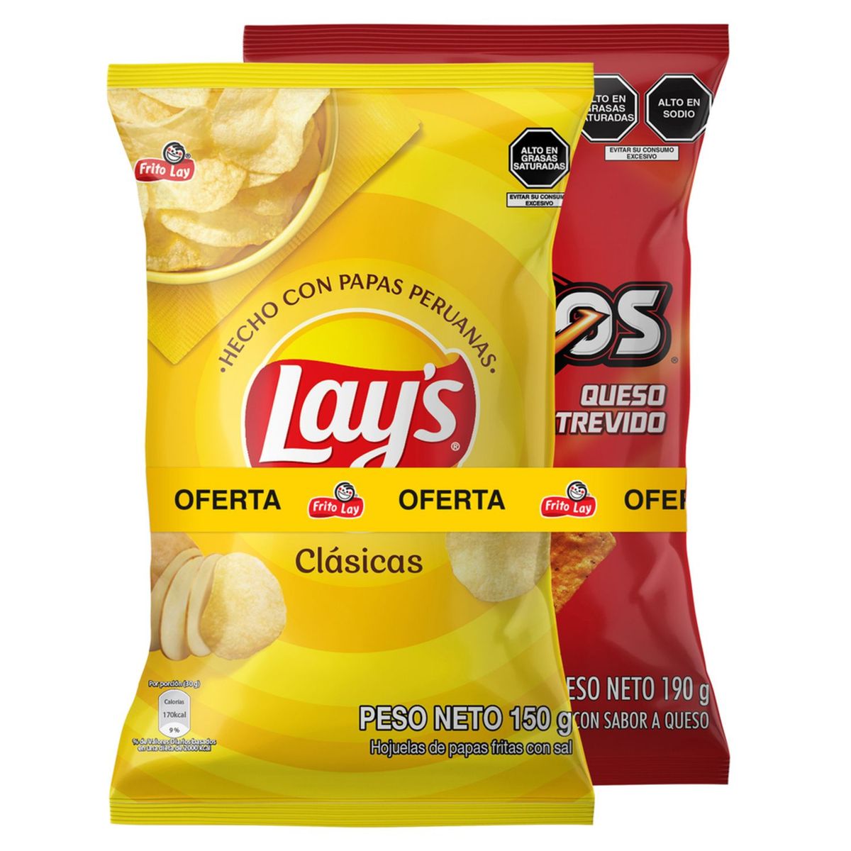 LAYS - Pack Papas Lay's Clásicas 150g y Doritos 190g