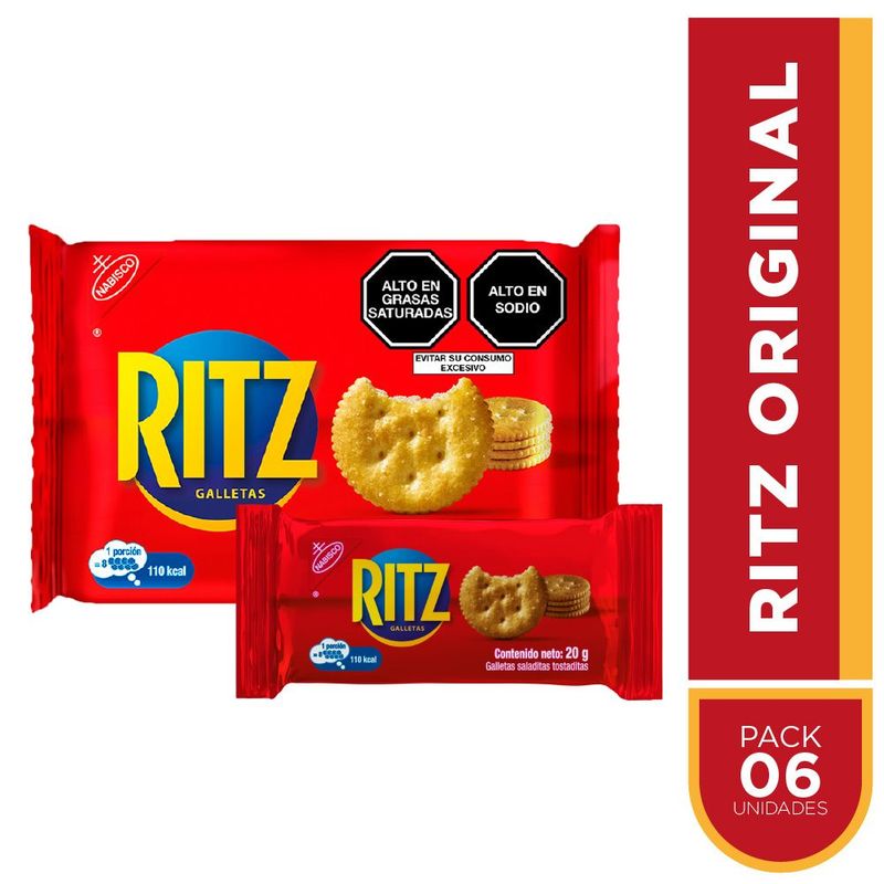 RITZ - Galletas Ritz Plain 20g 6 Unidades