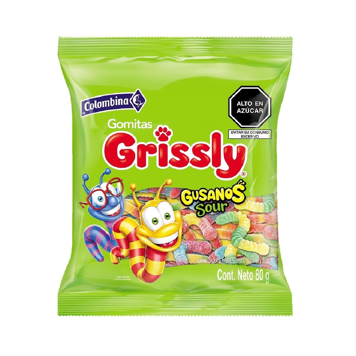 GRISSLY - Gomitas Grissly Gusanos Bolsa 80 g
