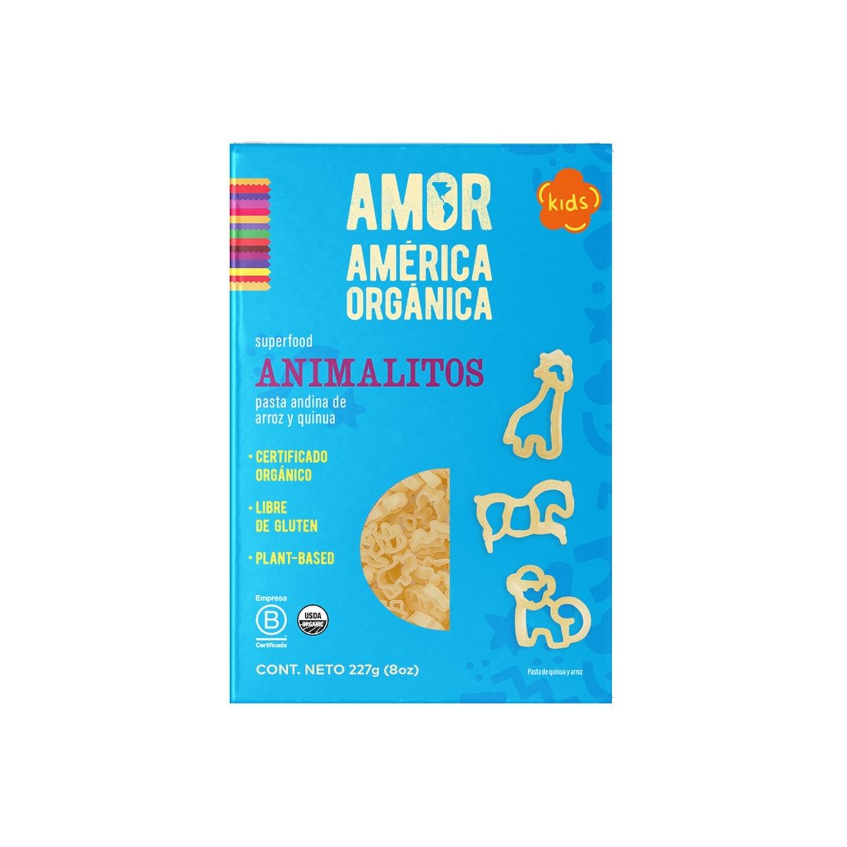 AMERICA ORGANICA - Pasta Andina Animalitos Orgánica América Bolsa 227 g