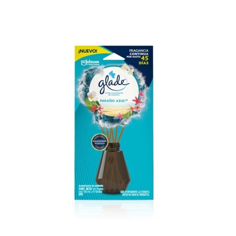 GLADE - GLADE VARITAS PARAISO AZUL 100ML 12UND