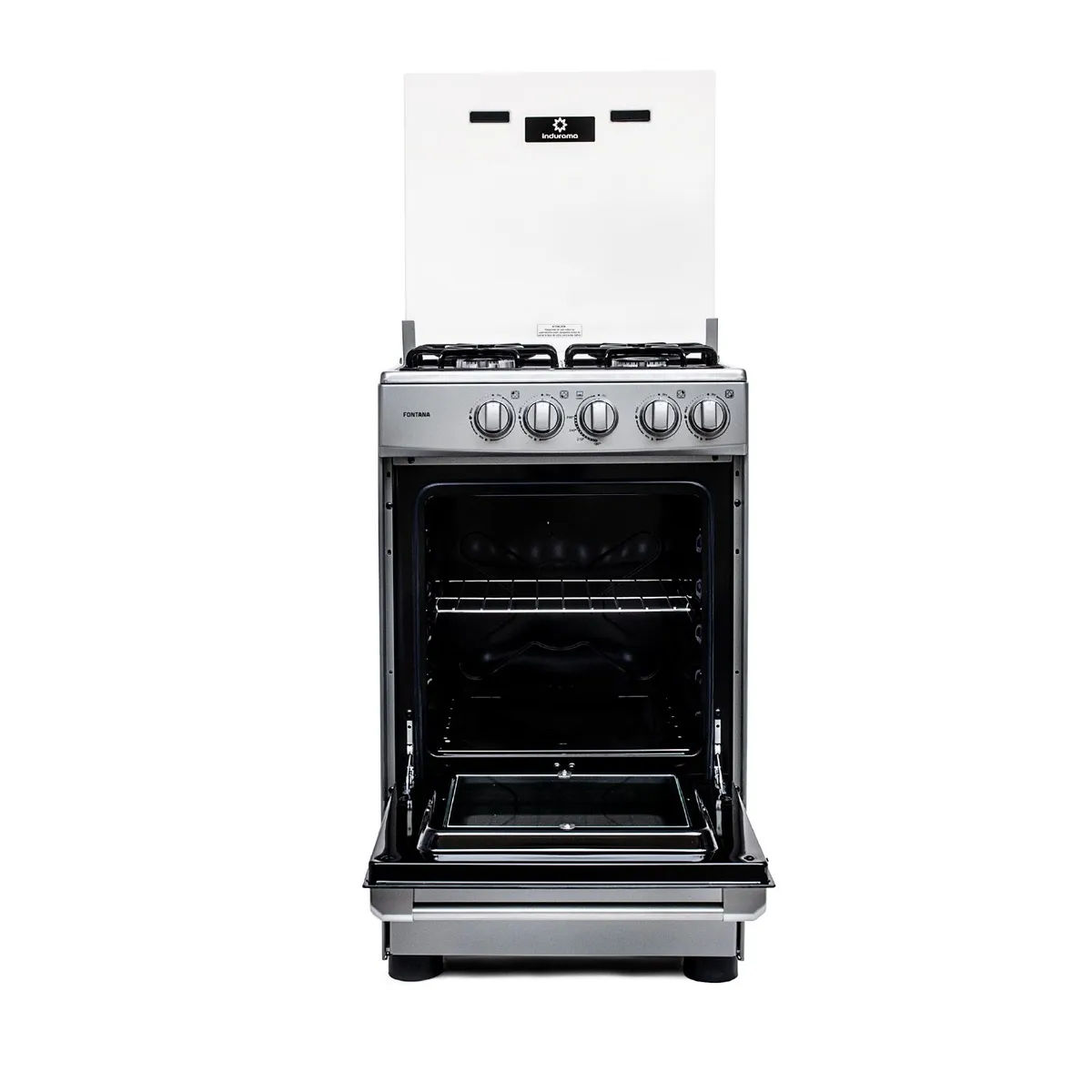 INDURAMA - Cocina 20 Pulgadas 4 Hornillas Fontana Gris