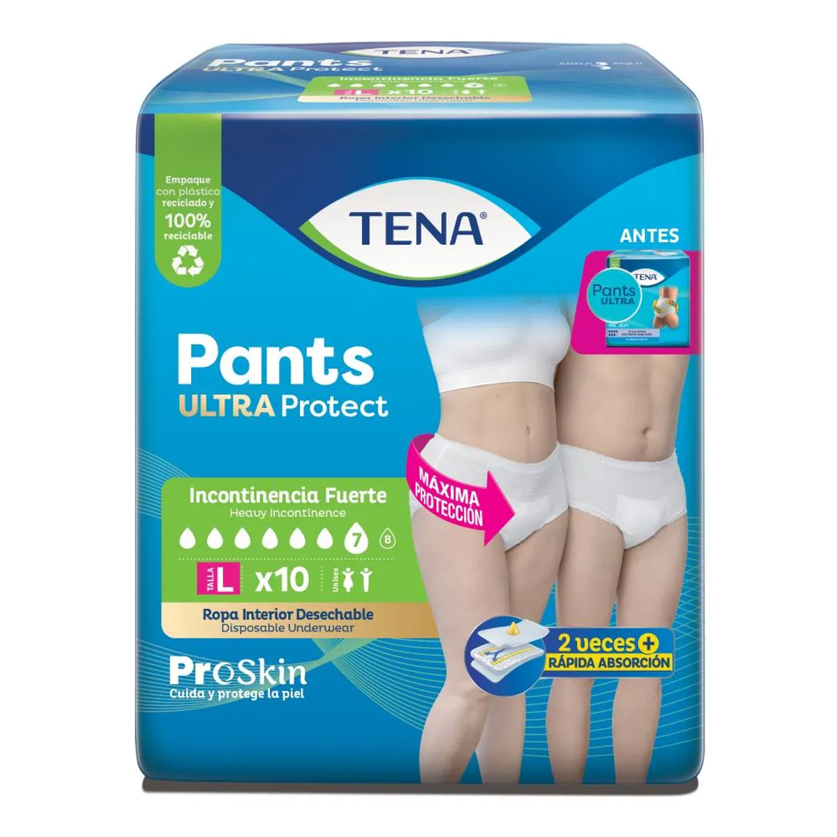 TENA - Pañal para Adulto Tena Pants Ultra Talla L Empaque 20 Und