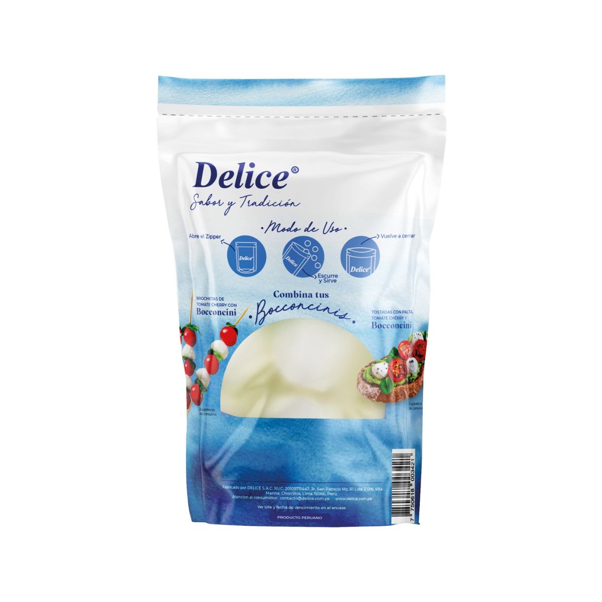 DELICE - Queso Bocconcini Delice Doypack 530 g