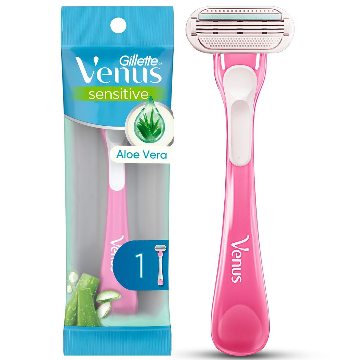 VENUS - Máquina de Afeitar Venus Sensitive Aloe Vera Empaque 1 Und