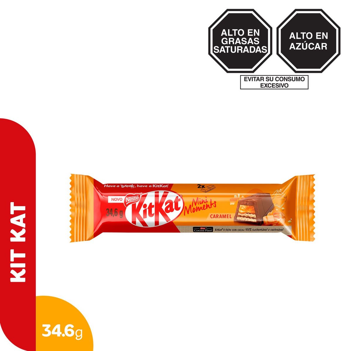 KIT KAT - Oblea Kit Kat Chocolate con Crema de Caramelo 34.6g