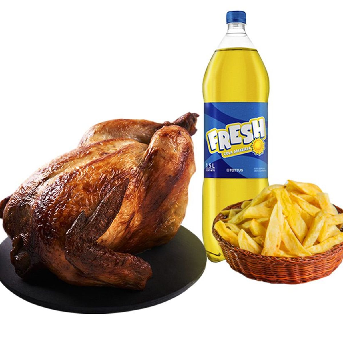 TOTTUS - Pollo + Papas + Cola Fresh Amarilla 1.5 Lt