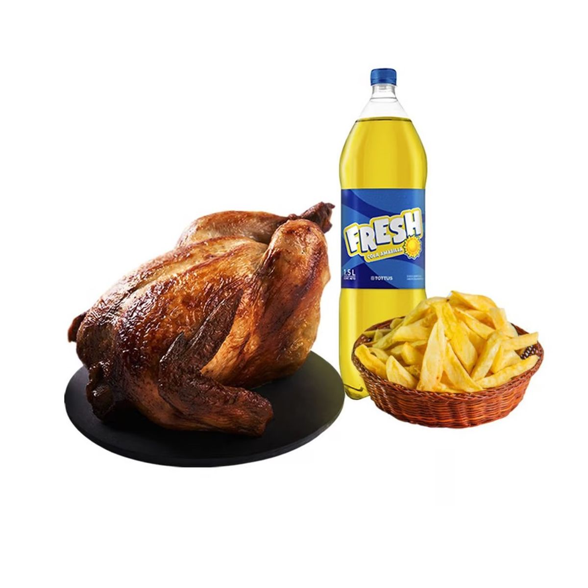 TOTTUS - Pollo + Papas + Cola Fresh Amarilla 1.5 Lt