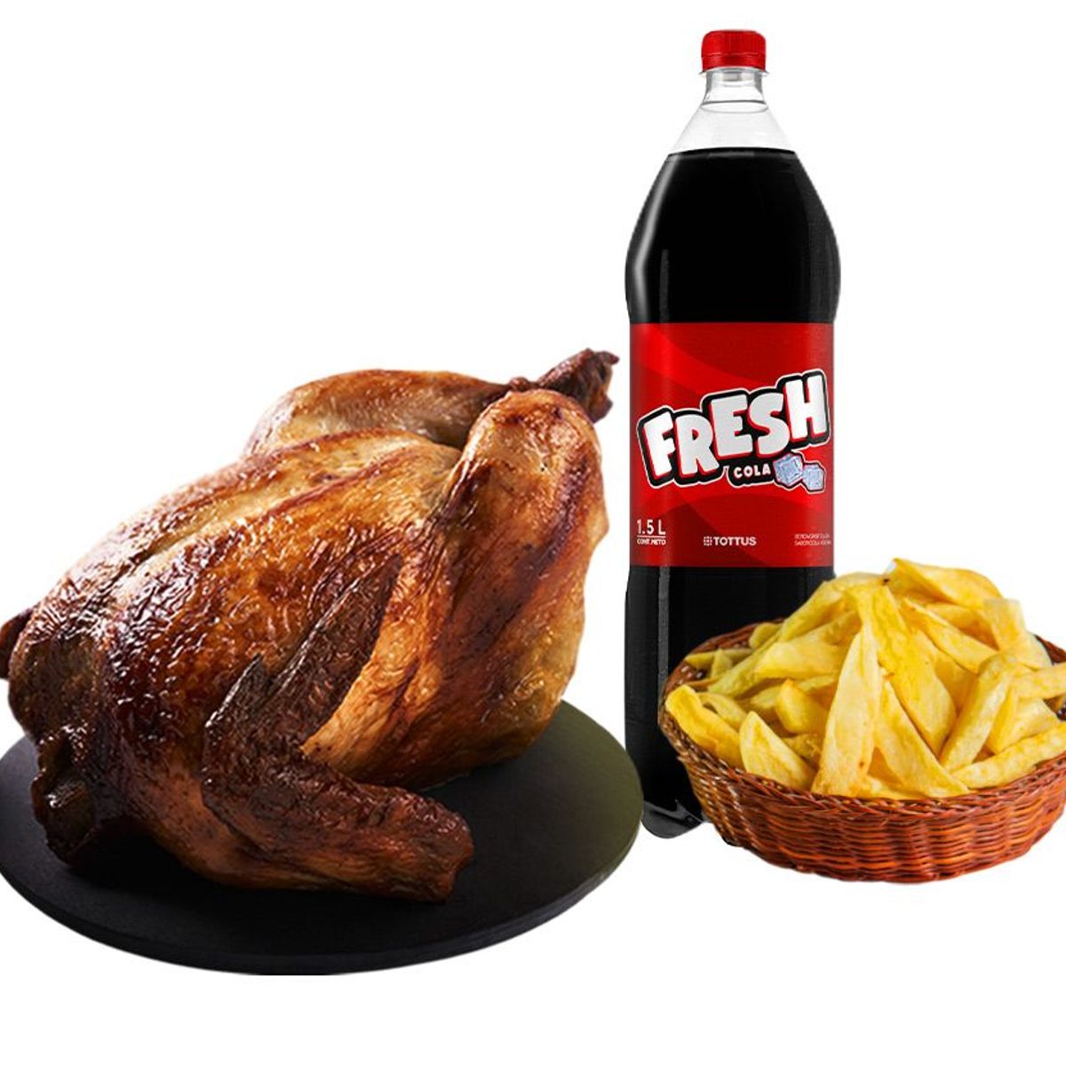 TOTTUS - Pollo + Papas + Cola Fresh Negra 1.5 Lt