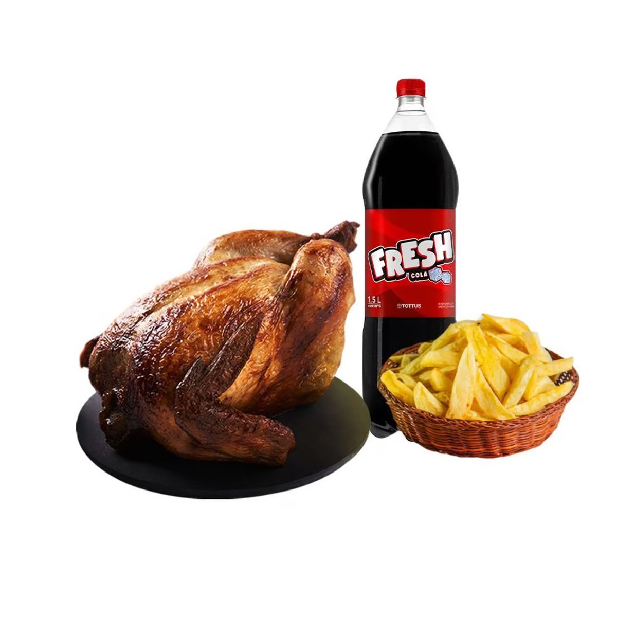TOTTUS - Pollo + Papas + Cola Fresh Negra 1.5 Lt