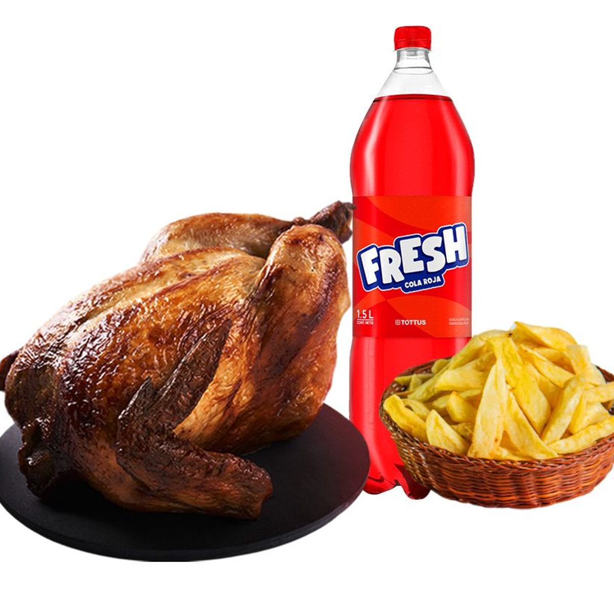 TOTTUS - Pollo + Papas + Cola Fresh Roja 1.5 Lt