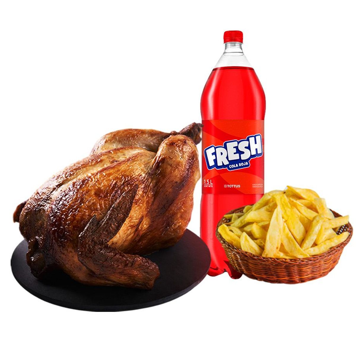 TOTTUS - Pollo + Papas + Cola Fresh Roja 1.5 Lt