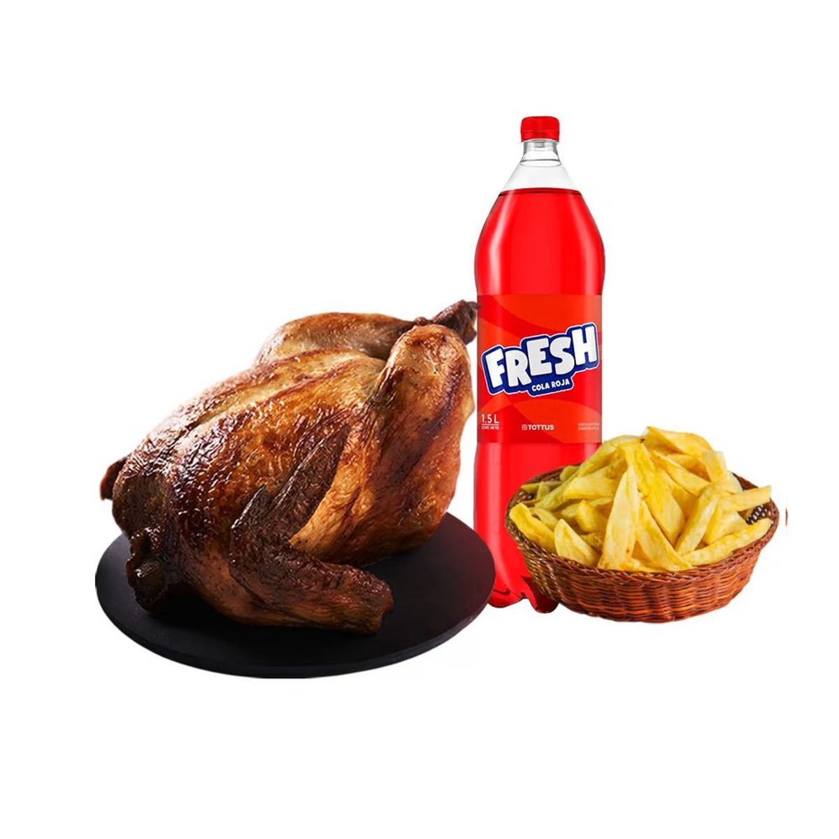 TOTTUS - Pollo + Papas + Cola Fresh Roja 1.5 Lt